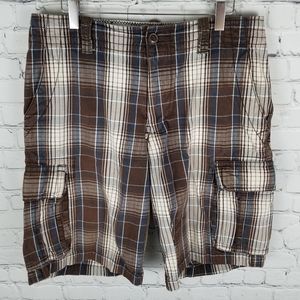 AEROPOSTALE | Authentic Cargo plaid cotton shorts